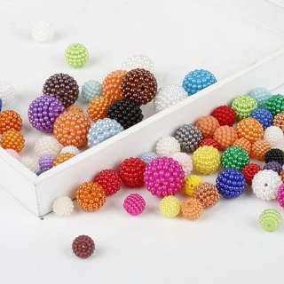 ลูกปัดมุกพลาสติก Abs ทรงกลม 10 มม . 50 ชิ้นสําหรับทํางานฝีมือ Diy