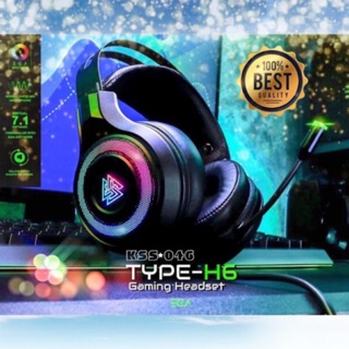 🛒✨ส่งเร็ว🚀🚀 EGA TYPE H6 Gaming Headset 7.1 Virtual Surround ของแท้  ประกัน 2 ปีเต็ม หูฟังเกมส์ ไฟ RGB