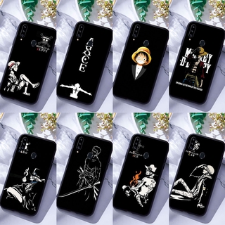 Samsung Galaxy A10 A20 A30 A50 A10S A20S A30S A50S อ่อนนุ่มซิลิก้าเจลเคสโทรศัพท์ One Piece Black