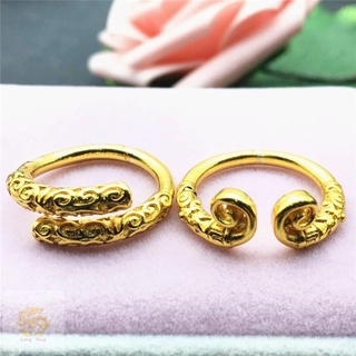 แหวน แบบเปิด รูปลิง King Tight Hoop Mantra สีทอง สําหรับคู่รัก
