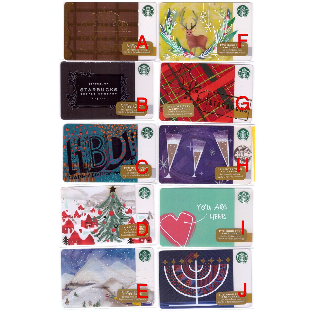 Starbucks Card USA Christmas Holidays 2015-2016