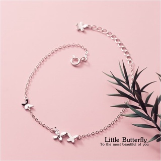 s925 Little butterfly bracelet สร้อยข้อมือเงินแท้ ลายผีเสื้อน้อย สวยสดใส ใส่สบาย เป็นมิตรกับผิว