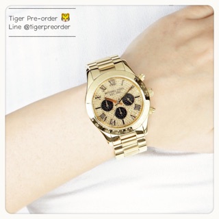 MK5830 สีทองประดับเพชรในหน้าปัด 43mm ทรงสปอร์ต