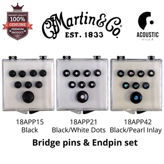 หมุดพิน Martin Guitar Bridge pin &amp; Endpin Set, Black ของแท้ USA