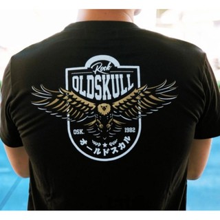 เสื้อยืด Oldskull สไตล์ไบค์เกอร์Size S-5XL