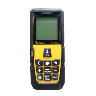 เลเซอร์ ROWEL RP-60A 60 ม. สีเหลือง-ดำ LASER DISTANCE METER ROWEL LASER RP-60A 60M YELLOW-BLACK