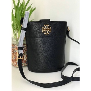 แท้💯📌 Tory Burch Plain Leather Britten Mini Bucket Bag