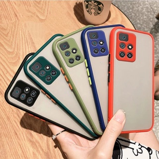 เคสผิวด้าน ตรงรุ่น เคสหลังด้านกันกล้อง เคสขอบสีกันกระแทก Redmi 10 10C Note 11 10 11s 10s K30 K40 Pro Lite 4G 5G 2022