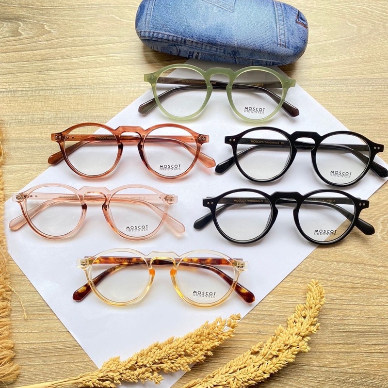 แว่นตา Moscot Tuchus - Bluecromic Anti-Ray Photochromic Minus Lens Glasses Package