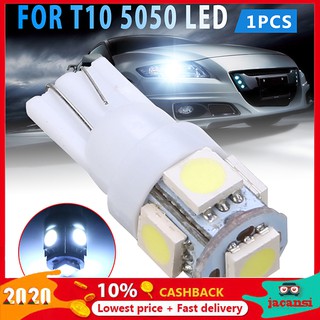 Jacansi ไฟ LED 24V 5SMD 5050 T10 194 147 W5W กว้าง สีขาว สําหรับติดป้ายทะเบียนรถยนต์