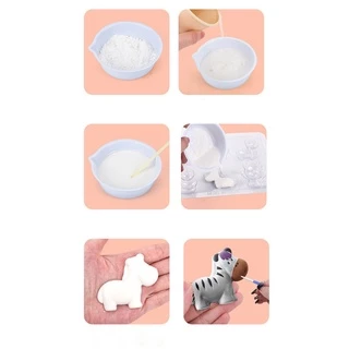 ชุดทำปูนปลาสเตอร์ ชุดศิลปะ DIY เสริมทักษะ ของเล่นเสริมพัฒนาการ ผสมปูนระบายสี ปูนปลาสเตอร์ แม่พิมพ์ สี พู่กัน แม่เหล็ก