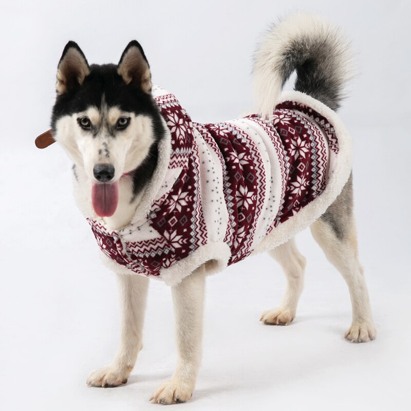 Large Dog Coat Jacket Warm Winter Big Dog Clothes Christmas Pet