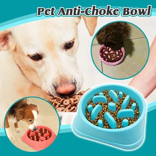 Pet Feeder Slow Eating Anti Choke Cat Dog Fun Jungle Design Healthy Feed Bowl Anti Choke Bowl