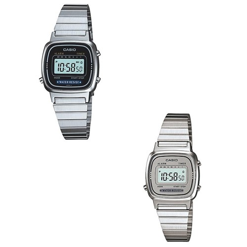 Casio นาฬิกาผู้หญิง สายสแตนเลส สีเงิน รุ่น LA670WA,LA670WA-1DF,LA670WA-7DF