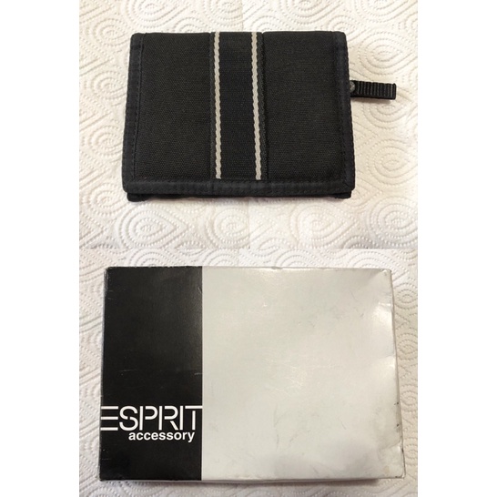 ESPRIT ของแท้ กระเป๋าตังค์ผ้าร่ม กระเป๋าเงิน กระเป๋าสตางค์ผ้าร่ม ผู้หญิง ผู้ชาย 3พับ