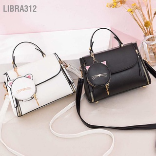 Libra312 กระเป๋าสะพายไหล่ กระเป๋าถือ หนัง Pu นิ่ม ความจุขนาดใหญ่ สีพื้น แฟชั่นสําหรับสตรี