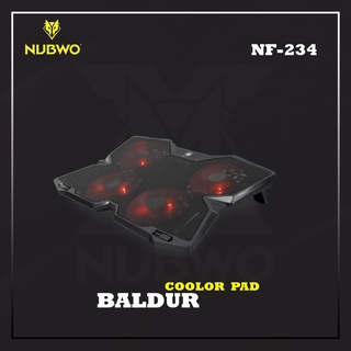 COOLING PAD (อุปกรณ์ระบายความร้อนโน้ตบุ๊ค) NUBWO NF234 BALDUR (BLACK)