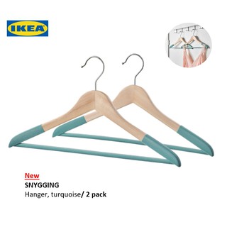 SNYGGING ไม้แขวนเสื้อสีฟ้าคราม-ikea2ชิ้น/แพค