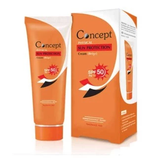 Concept Physical Sun Protection Cream SPF 50 PA+++ สี beige / คอนเซ็ปท์ ครีมกันแดดฟิสิคอล สีเบจ 30g
