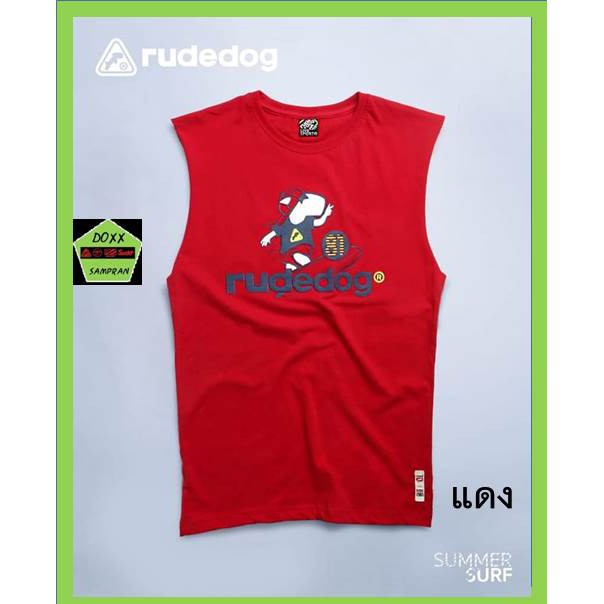 rudedog เสื้อแขนกุด ชาย รุ่น Surf สีแดง
