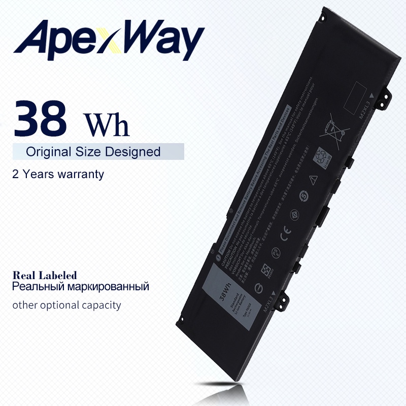 ApexWay F62G0 F62GO Laptop Battery Replacement For Dell Inspiron 13 7370 7373 7380 7386 Vostro 13-53