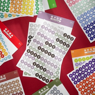 (ครบแบบ)🌟Colorful Alphabet Sticker สติกเกอร์ตัวอักษรตัวเลขตกแต่ง สีสันสดใส