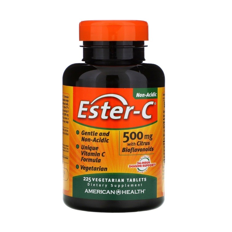 • พร้อมส่ง • Ester-C with Citrus Bioflavonoid, 500mg / 225 Vegetarian Tablets