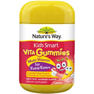 Natures Way Kids Smart Vita Gummies Multi Vitamin for Fussy Eaters วิตามินรวม เสริมแร่ธาตุ สำหรับเด็กไม่ยอมทานอาหาร