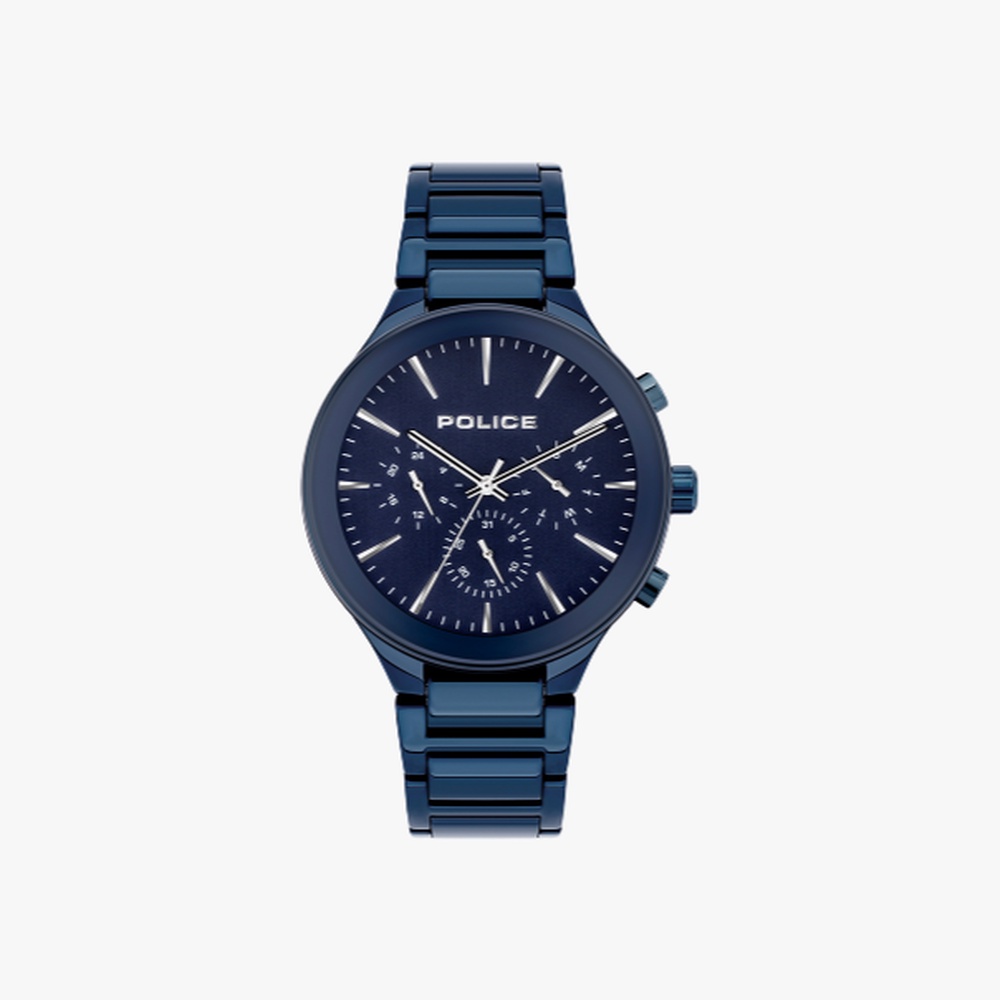 POLICE นาฬิกาข้อมือผู้ชาย Police Gifford dark blue stainless steel watch รุ่น PL-15936JBBL/03M นาฬิกาข้อมือ