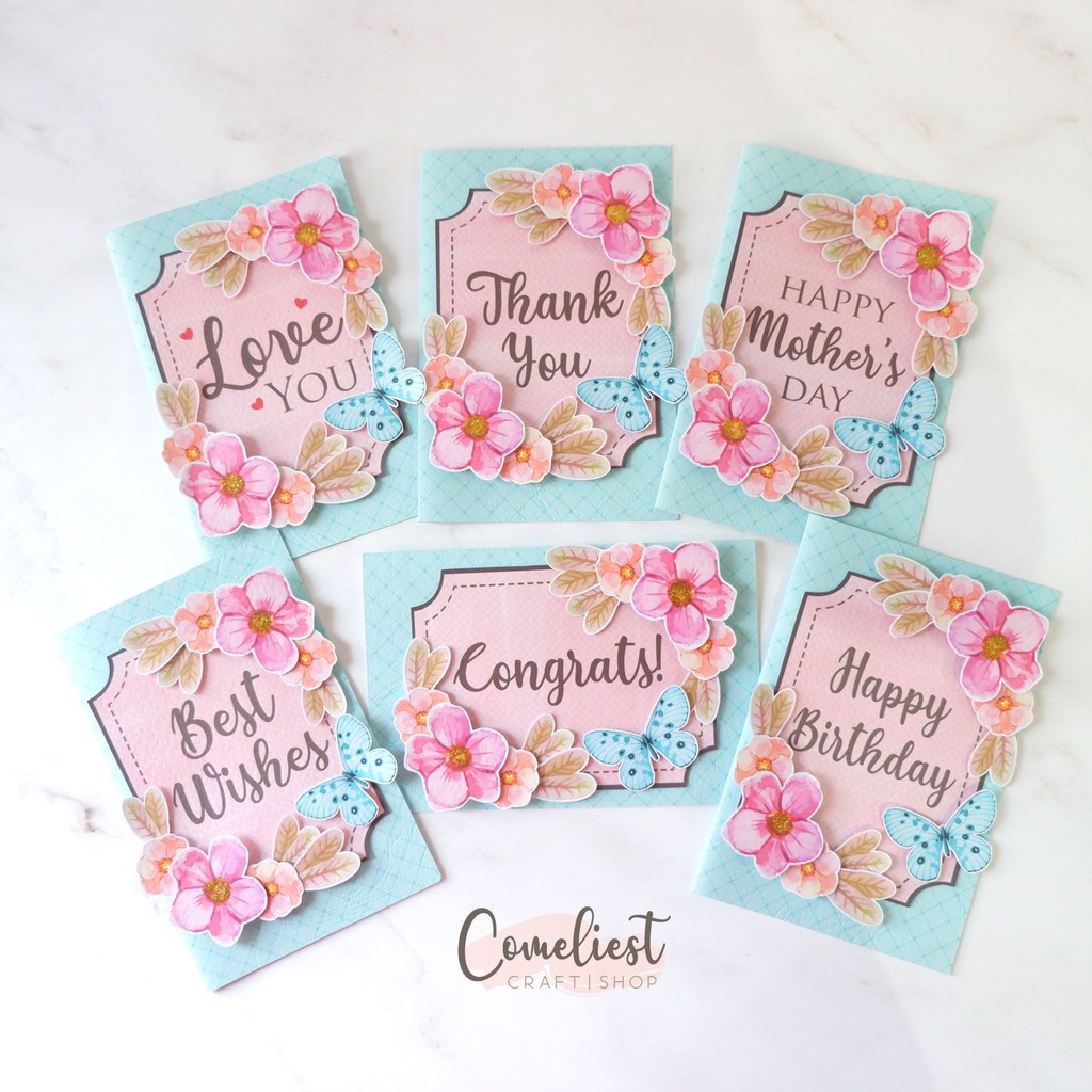 การ์ดเสาวรสดอกไม้น่ารัก | GREETING CARD BIRTHDAY ANNIVERSARY WEDDING GRADUATION | UNIQUE 3D