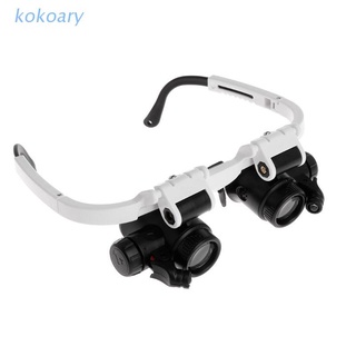 KOK Headband Magnifier with LED Light Head Mounted Magnifying Glasses 8X 23X