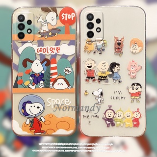 เคสโทรศัพท์ Hot Sale Casing Samsung Galaxy A52S A22 A32 A52 4G 5G A72 A12 M32 M22 Cute Cartoon Snoopy Transparent Phone Case TPU Soft Cover เคส