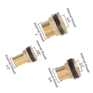 1/2 "3/4" 1" ชายถึง 3/8" 1/2 "3/4" หญิงด้ายถังเก็บน้ําท่อเชื่อมต่อ
