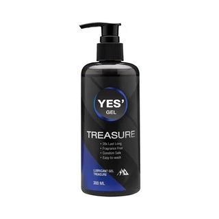 (ส่งด่วน) YES' Treasure Gel เจลหล่อลื่น Water-based สูตรแห้งช้า 20 เท่า เนื้อเจลสีใส ไม่มีกลิ่น ปริมาณ 300ml