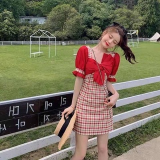 ❤️❤️⚪️Red Scott Bowtie Short dress⚪️❤️❤️ป้ายypy