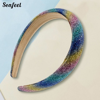 Seafeel_ ที่คาดผม แบบกว้าง ยืดหยุ่น กันลื่น เครื่องประดับผม สไตล์บาร็อค