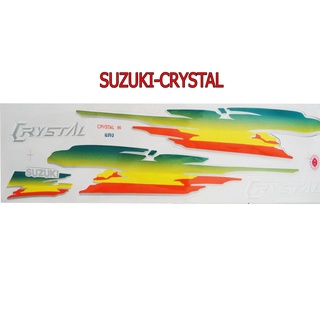 A สติ๊กเกอร์ติดรถมอเตอร์ไซด์ สำหรับ SUZUKI-RC110 CRYSTAL สีแดง