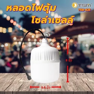 หลอดไฟโซล่าเซลล์ ไฟตุ้มTSM-250W 100W หลอดไฟ LED พลังงานแสงอาทิตย์ พร้อมแผงโซล่าเซลล์