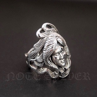 แหวนเงินแท้ รูปหน้าหญิงสาว Sterling Silver 925 NSRG2344