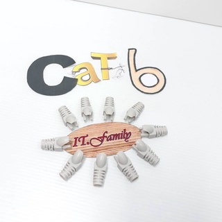 ปลอกหุ้มหัวแลน รุ่นใหม่ สำหรับสายแลน CAT 6 จำนวน 10 ตัว สีบรอนซ์(ออกใบกำกับภาษีได้) สินค้าจริงสีอาจจะไม่สดเท่าในรูป