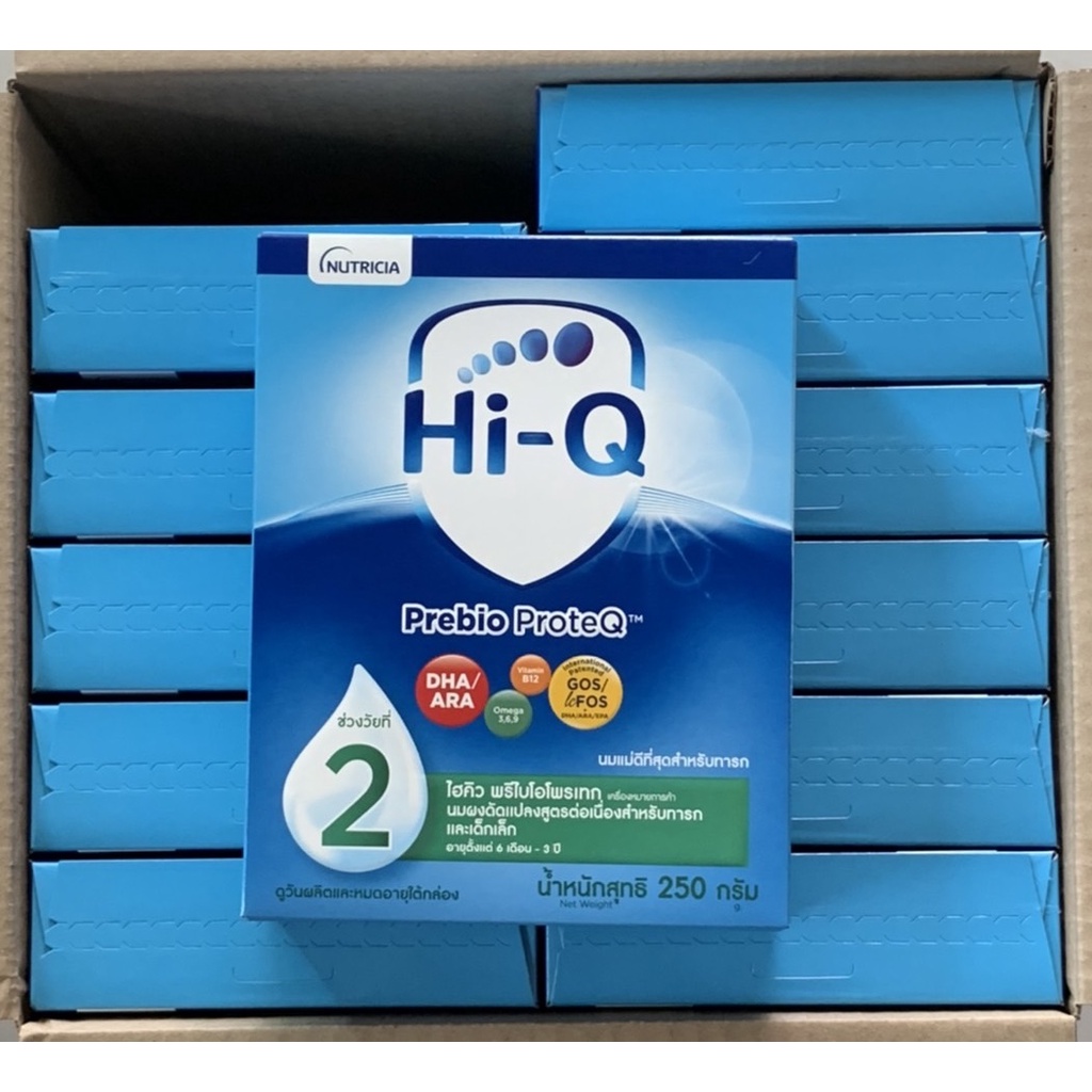 ยกลัง 3000 กรัม นมHI-Q Prebioproteq สูตร 2 ขนาด 250 กรัม จำนวน 12 กล่อง (6เดือน-3ปี)