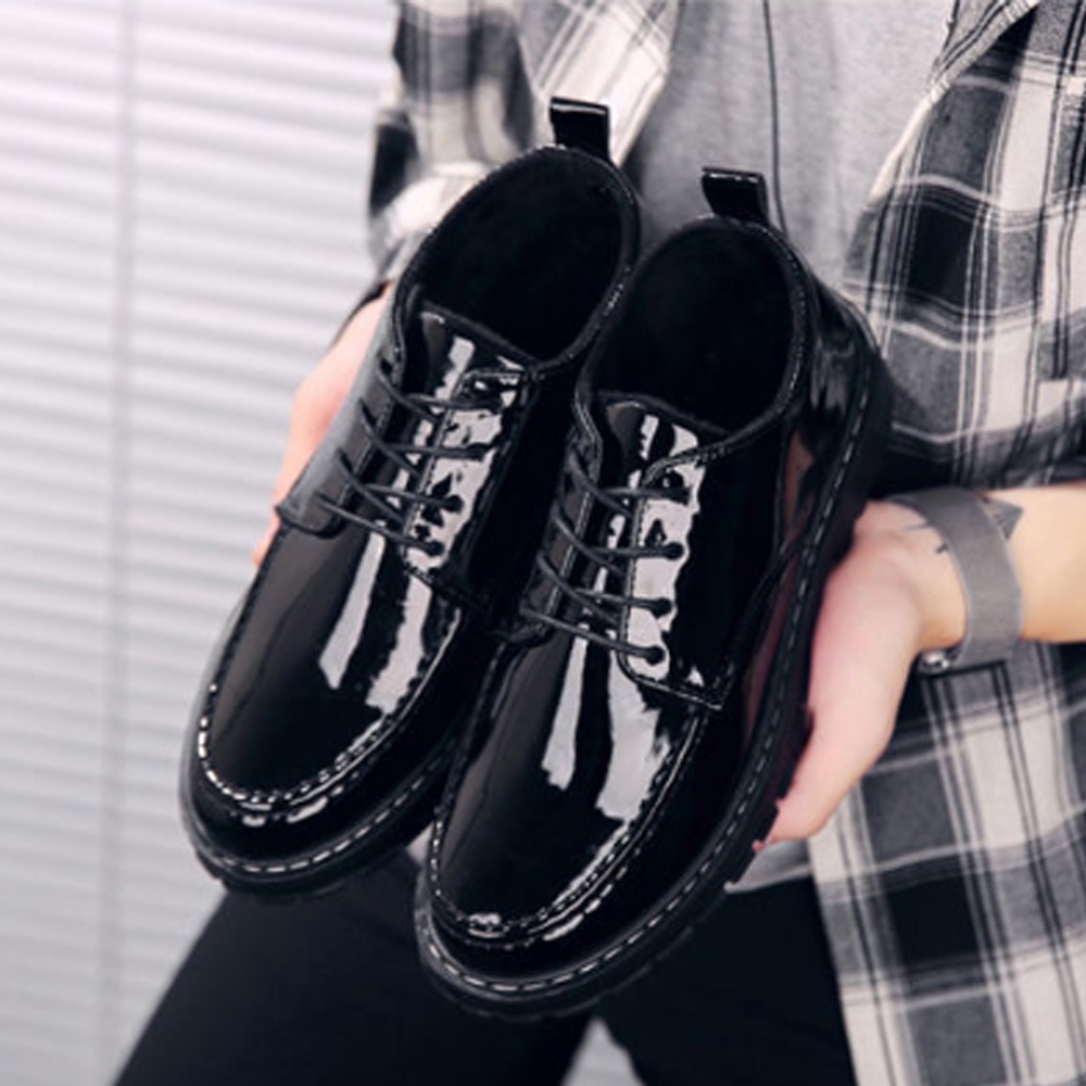 รองเท้าหนังแก้ว หนังเทียม คัชชูชาย ใส่ทำงาน ใส่ลำลอง แบบผูกเชือก
