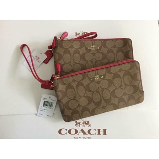 Coach สายคล้องมือ L 2 ซิป ของแท้