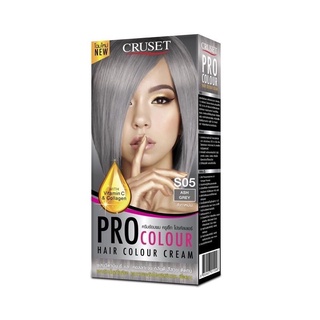 ครีมเปลี่ยนสีผม cruset​ pro​ colour​ hair​ colour​ cream. ยาย้อมผม ครูเซ็ท สีย้อมผมสีเทา s05