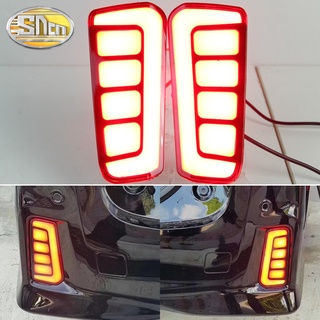 3-in-1 ไฟเลี้ยว LED สะท้อนแสง ติดท้ายรถยนต์ สําหรับ Toyota Alphard Vellfire AGH30 2015-2018