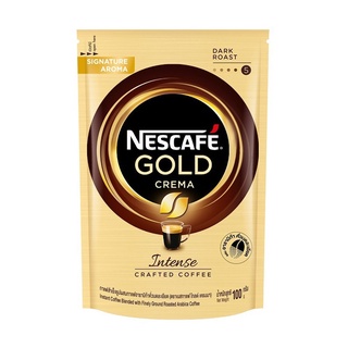 NESCAFE เนสกาแฟ โกลด์ กาแฟสำเร็จรูป เครมา ถุงเติม 100 กรัม