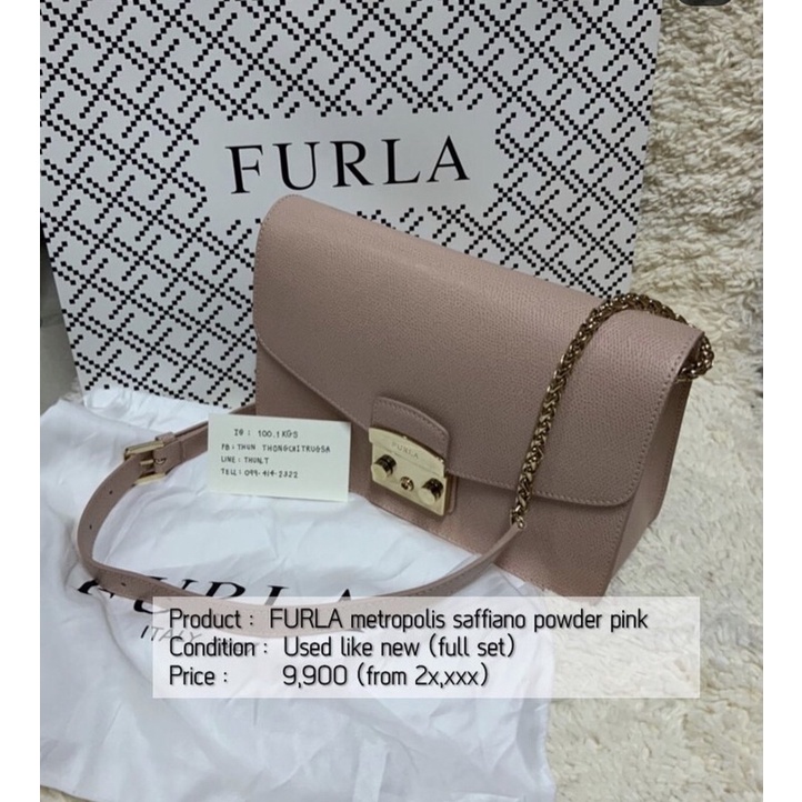 used once furla สีชมพู