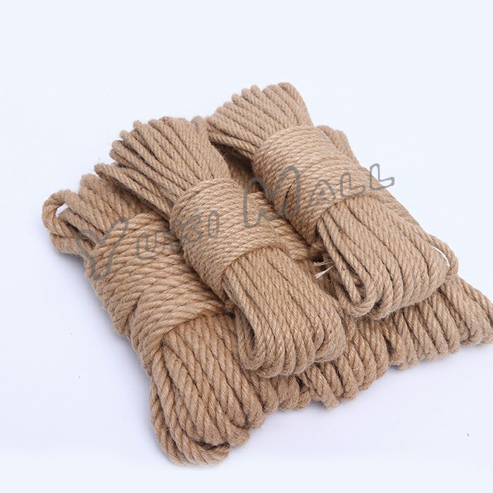 Yuki เชือกป่าน เชือกกระสอบฝนเล็บแมว หรือสำหรับตกแต่งDIY เชือกเส้นใหญ่หนา  hemp rope ราคา ถูกที่สุด ดีลบีเคเค แกลเลอรีภาพที่ 6