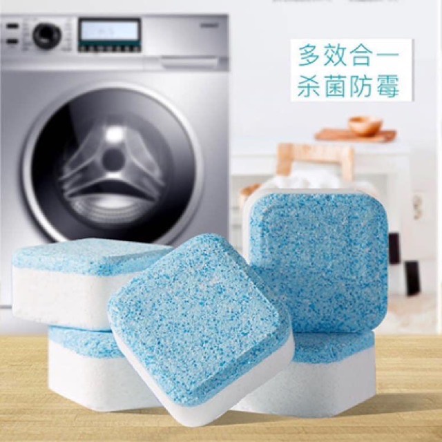 Superhomeshop ผลิตภัณฑ์ล้างเครื่องซักผ้า เม็ดฟู่ล้างเครื่องซักผ้า เม็ดฟู่ขจัดคราบแบคทีเรีย Washing Machine Cleaner-10Jan