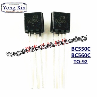 ทรานซิสเตอร์ BC550C + BC560C BC550 BC560 TO92 DIP-3 45V 0.1A to -92 25 ชิ้น